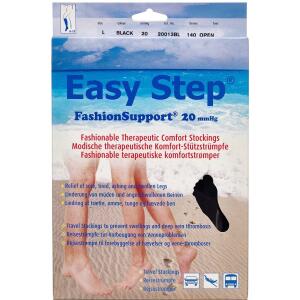 Køb Easy Step knæ åben tå sort L 1 par online hos apotekeren.dk