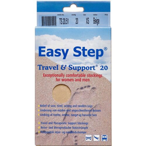Køb Easy Step knæ travel mix beige 37-39 1 par online hos apotekeren.dk