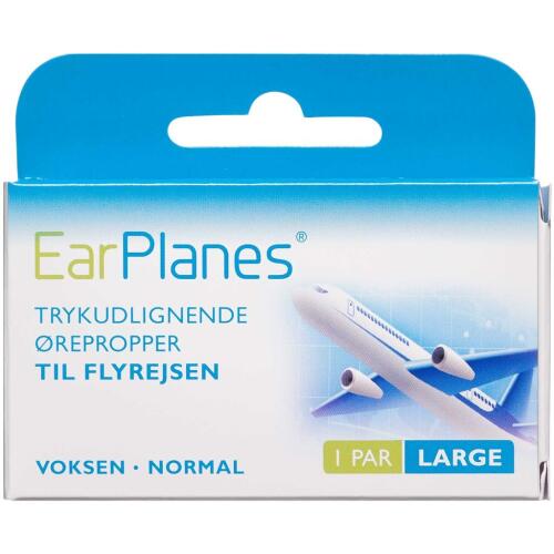 Køb EarPlanes Large - trykudlignende ørepropper 1 par online hos apotekeren.dk