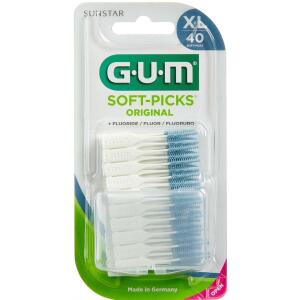Køb GUM® SOFT-PICKS X-large m. fluor 40 stk. online hos apotekeren.dk