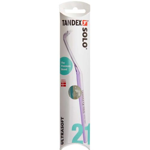 Køb TANDEX tandbørste nr. 21 SOLO ultra soft - assorterede farver 1 stk. online hos apotekeren.dk