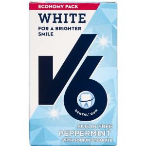 Køb V6 Økonomipakke White Peppermint Tyggegummi ca. 50 stk. online hos apotekeren.dk