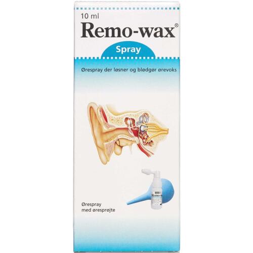 Køb Remo-wax ørespray med øresprøjte 10 ml online hos apotekeren.dk