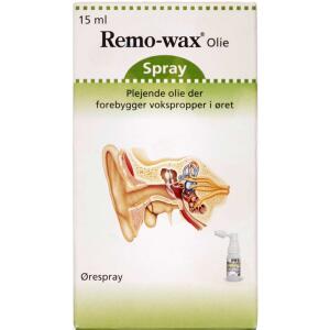 Køb Remo-Wax Olie ørespray forebygger ørevokspropper 15 ml online hos apotekeren.dk