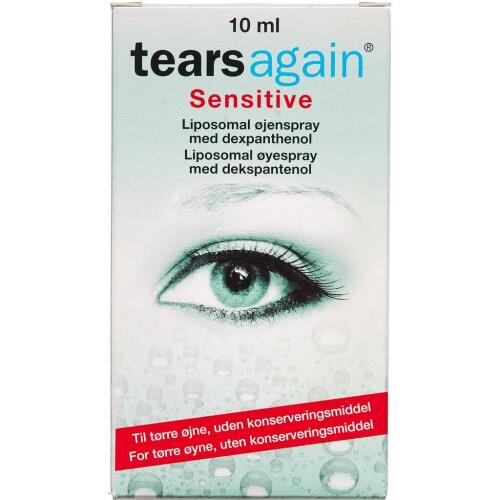 Køb Tearsagain Sensitiv øjenspray 10 ml online hos apotekeren.dk