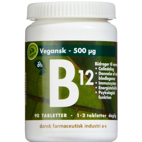 Køb B12 vitamin kosttilskud tabletter 90 stk. online hos apotekeren.dk