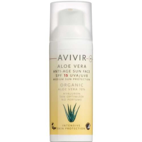 Køb AVIVIR Aloe Vera Anti Age Sun Face SPF 15 50 ml online hos apotekeren.dk
