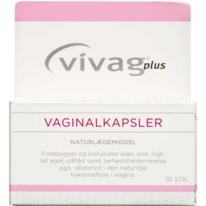 Køb Vivag Plus Vaginalkapsler ved ubalance i vagina, 10 stk. online hos apotekeren.dk