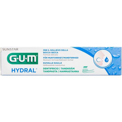Køb GUM® HYDRAL® Tandpasta 6020SEPI - til en følsom tør mund 75 ml tube online hos apotekeren.dk