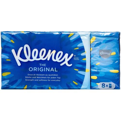 Køb Kleenex Original Lommepakning 4 lag 8 x 9 stk. online hos apotekeren.dk