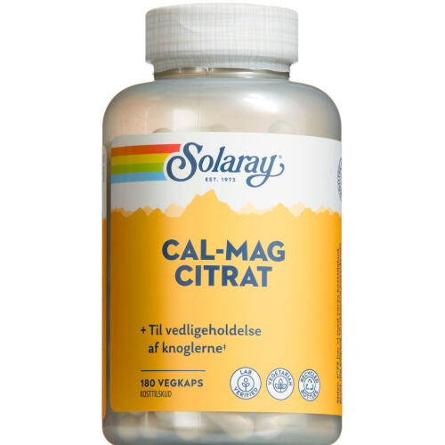 Køb Solaray Cal-Mag Citrat 180 stk. online hos apotekeren.dk