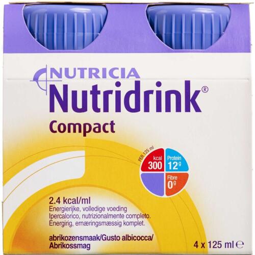 Køb Nutridrink Compact Abrikos 4 x 125 ml online hos apotekeren.dk