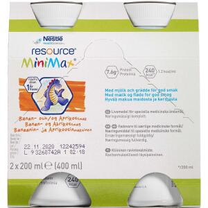 Køb Resource MiniMax Banan/Abrikos 2 x 200 ml online hos apotekeren.dk