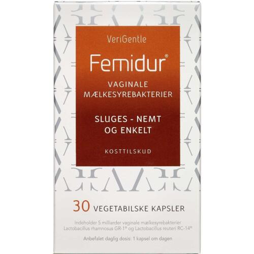 Køb Femidur Oral kapsler vaginale mælkesyrebakterier 30 stk. online hos apotekeren.dk