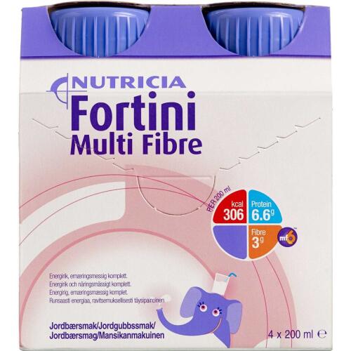 Køb Fortini Multi Fibre Jordbær 200 ml online hos apotekeren.dk