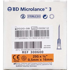 Køb Microlance 3 Kanyle 25Gx5/8 Orange 100 stk. online hos apotekeren.dk