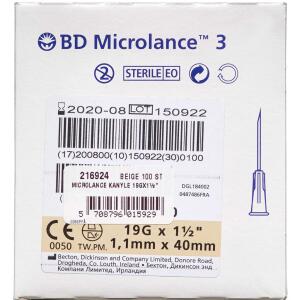 Køb Microlance Kanyle 19Gx1½ Beige 100 stk. online hos apotekeren.dk