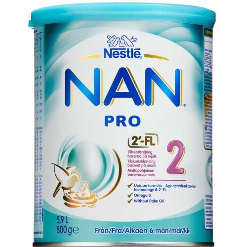 Køb NAN Pro 2 pulver 800 g online hos apotekeren.dk