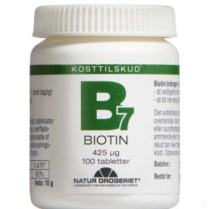 Køb B7 Biotin 425 MCG tabletter 100 stk. online hos apotekeren.dk