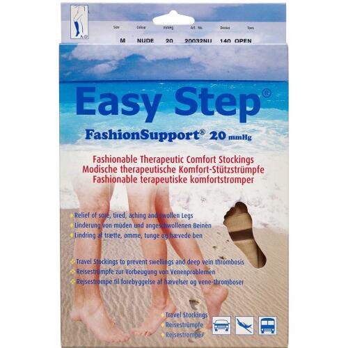 Køb Easy Step knæ åben tå nude M 1 par online hos apotekeren.dk