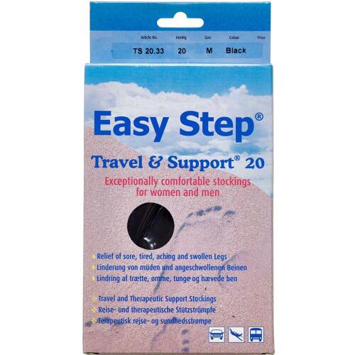 Køb Easy Step knæ travel mix sort 41-42 1 par online hos apotekeren.dk
