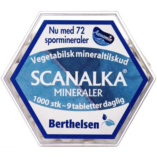 Køb Berthelsen Scanalka Mineral tabletter 1000 stk. online hos apotekeren.dk