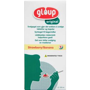 Køb Gloup synkegel med frugtsmag på flaske 500 ml online hos apotekeren.dk