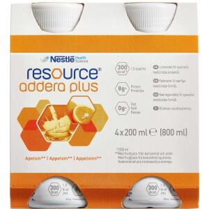 Køb Resource Addera Plus appelsin 4 x 200 ml online hos apotekeren.dk