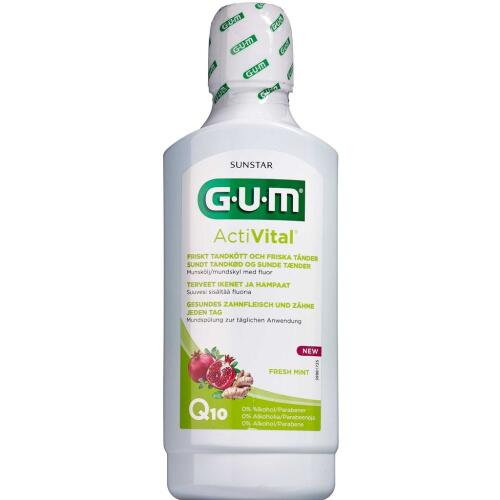 Køb GUM® ActiVital® Flour Mundskyl 500 ml online hos apotekeren.dk