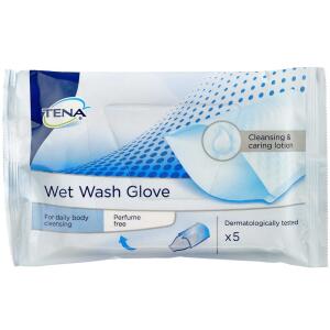 Køb Tena Wet Wash Glove 5 stk. online hos apotekeren.dk