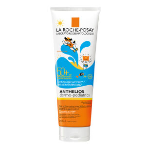 Køb La Roche-Posay Anthelios Kids Wet skin SPF50+ 250 ml online hos apotekeren.dk