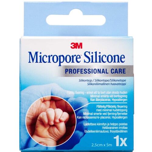Køb Micropore Silikonetape 2,5 cm x 5 m 1 stk. online hos apotekeren.dk