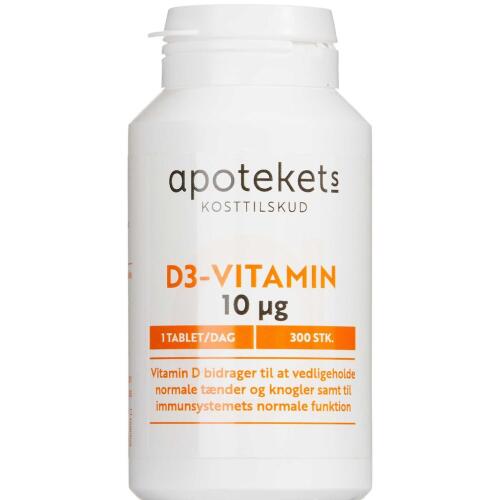 Køb APOTEKETS D3-VITAMIN 10 MIKG online hos apotekeren.dk
