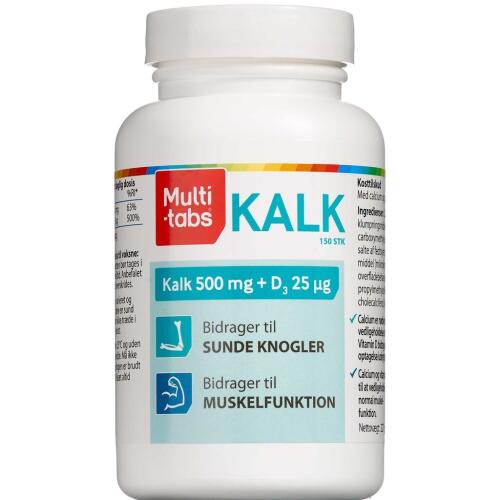 Køb Multi-tabs Kalk+D3 vitamin tabletter 150 stk. online hos apotekeren.dk