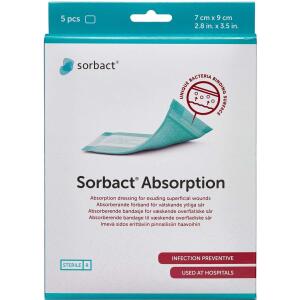 Køb Sorbact Absorption bandage 7x9 cm 5 stk. online hos apotekeren.dk