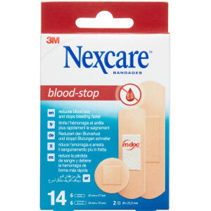 Køb Nexcare Blood-Stop Plaster Assorteret 14 stk. online hos apotekeren.dk