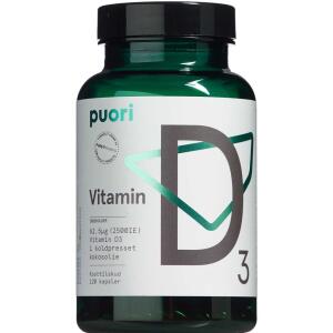 Køb Puori Vitamin D3 62,5 mikg kapsler 120 stk. online hos apotekeren.dk