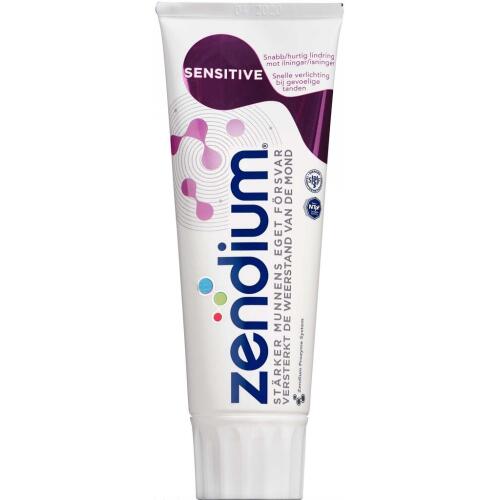 Køb Zendium Sensitive tandpasta 75 ml online hos apotekeren.dk