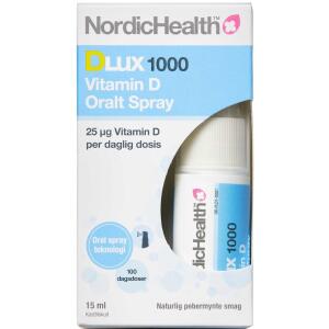 Køb DLux 1000 D-vitamin Spray 25 mikg 15 ml online hos apotekeren.dk