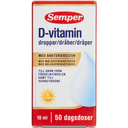 Køb Semper D-vitamin dråber 10 ml online hos apotekeren.dk