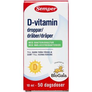 Køb Semper D-vitamin dråber 10 ml online hos apotekeren.dk