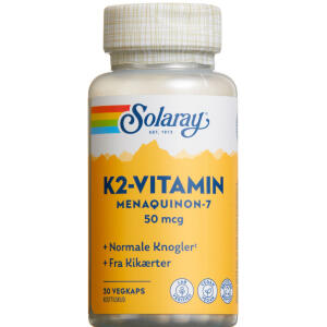 Køb Solaray K2- Vitamin 50 mcg kapsler 30 stk. online hos apotekeren.dk