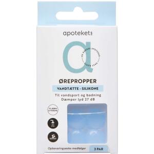 Køb Apotekets ørepropper silikone 3 par online hos apotekeren.dk