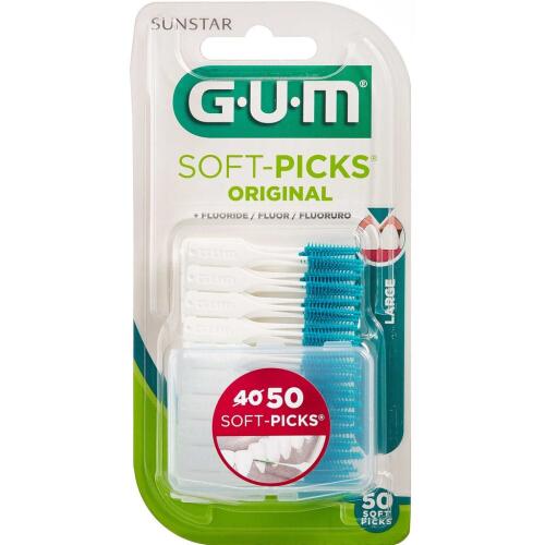 Køb GUM® SOFT-PICKS ORIGINAL Large med etui 50 stk. online hos apotekeren.dk