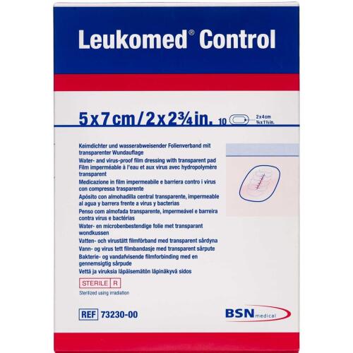 Køb Leukomed Control 5x7cm filmforbinding 10 stk. online hos apotekeren.dk