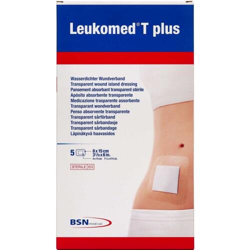 Køb Leukoplast Leukomed T plus 8 cm x 15 cm 5 stk. online hos apotekeren.dk