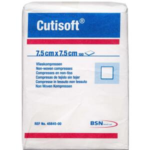 Køb Cutisoft non-woven kompres 7,5x7,5 cm 100 stk. online hos apotekeren.dk