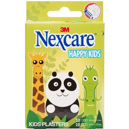 Køb Nexcare Happy Kids Animals Assorteret 20 stk. online hos apotekeren.dk