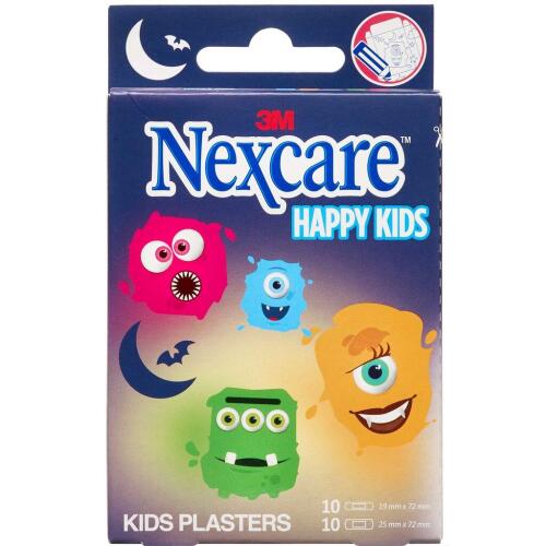 Køb Nexcare Happy Kids Monsters ass. 20 stk. online hos apotekeren.dk