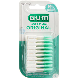 Køb GUM® SOFT-PICKS ORIGINAL REGULAR M. FLUOR 100 STK.  online hos apotekeren.dk